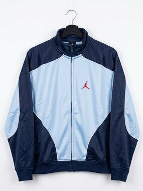 Jordan Navy & Light Blue Full-Zip Performance Jacket with Red Jumpman